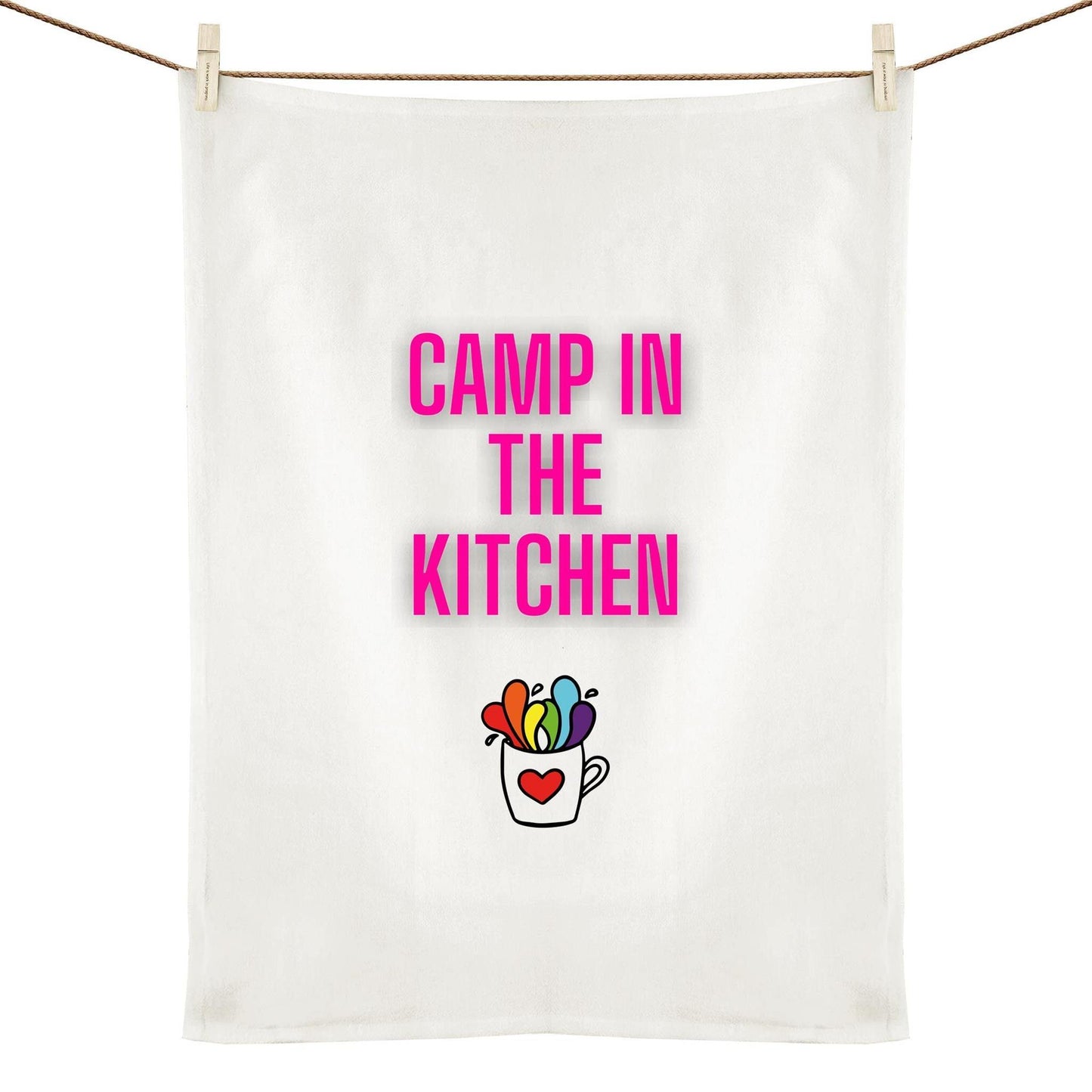 Tea Towel - Camp In The Kitchen - LGBTQIA+ Queers In The Kitchen Tipsy Tea Towels