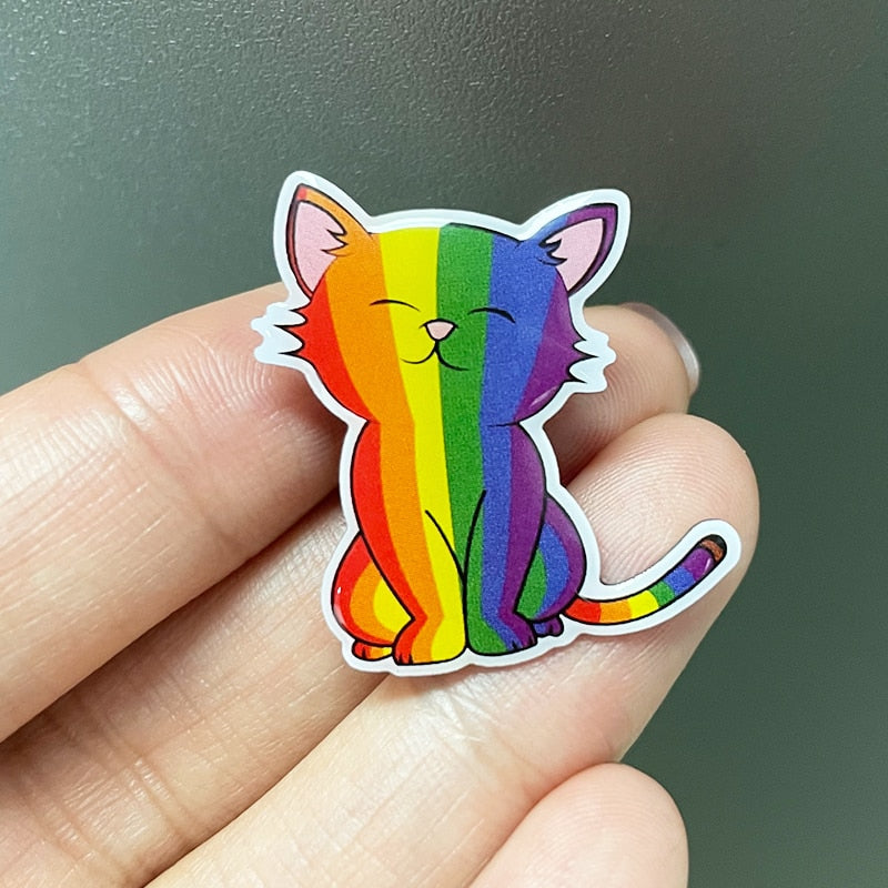 Enamel Pins - LGBTQIA+ Queer Pride Kitty Pin Badge