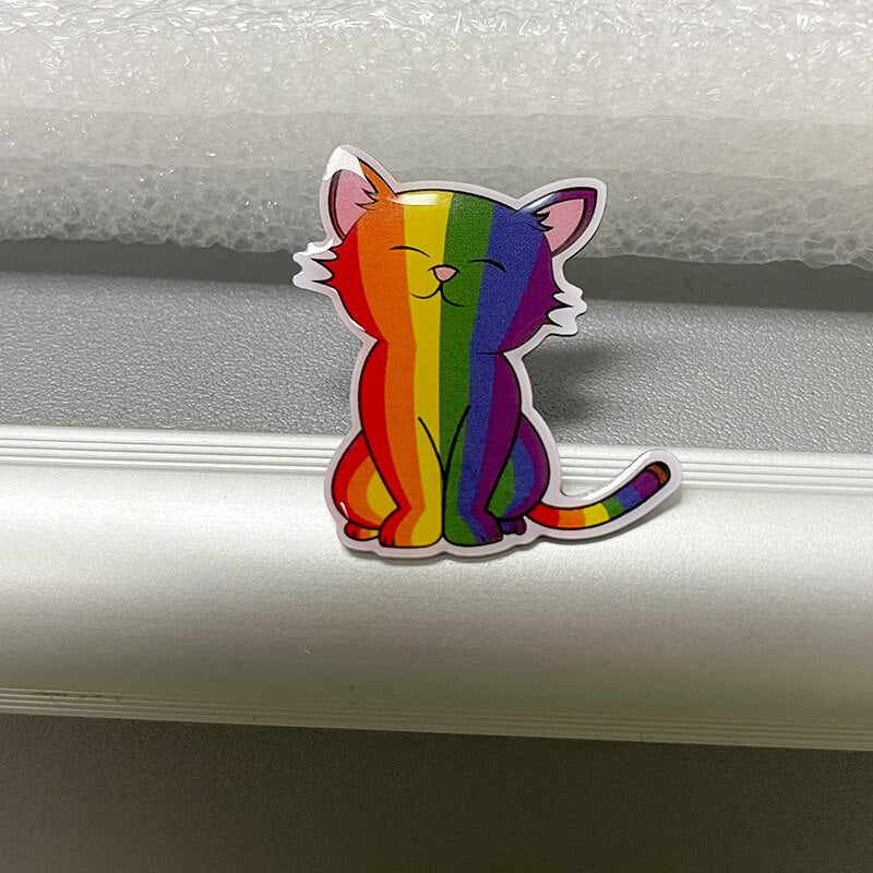 Enamel Pins - LGBTQIA+ Queer Pride Kitty Pin Badge