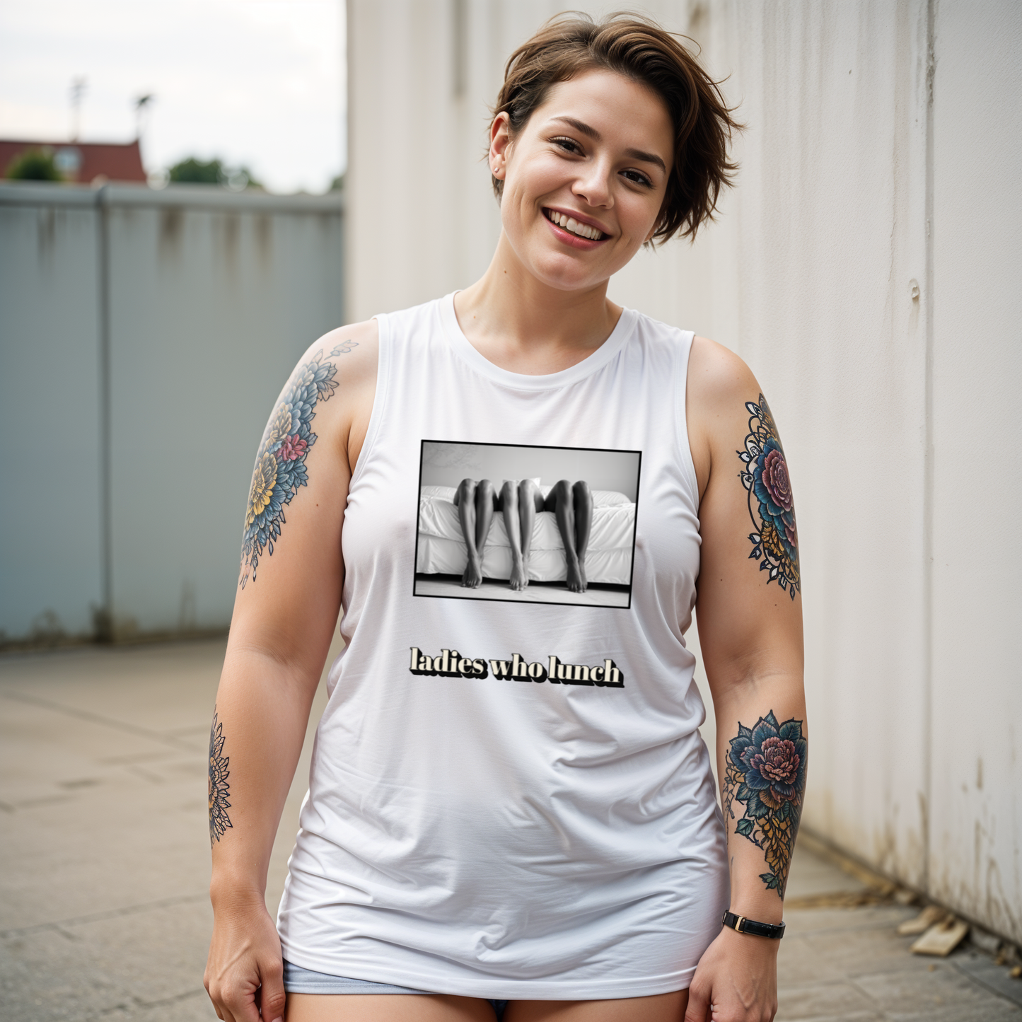 LGBTQIA+ Queer Ladies Who Lunch Muscle Shirt