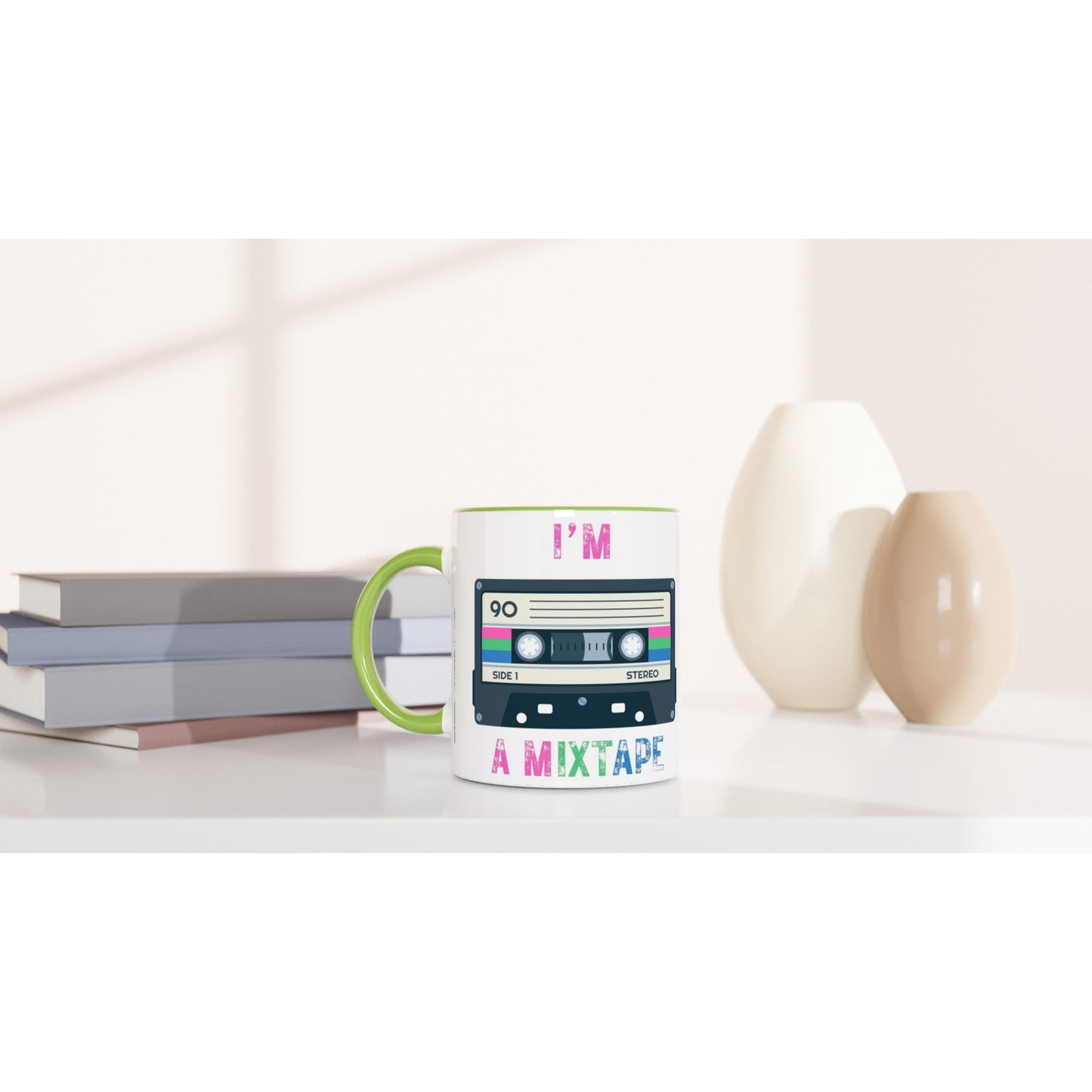 Mug - Mixtape Polysexual Pride 11oz Ceramic Mug With Color Inside