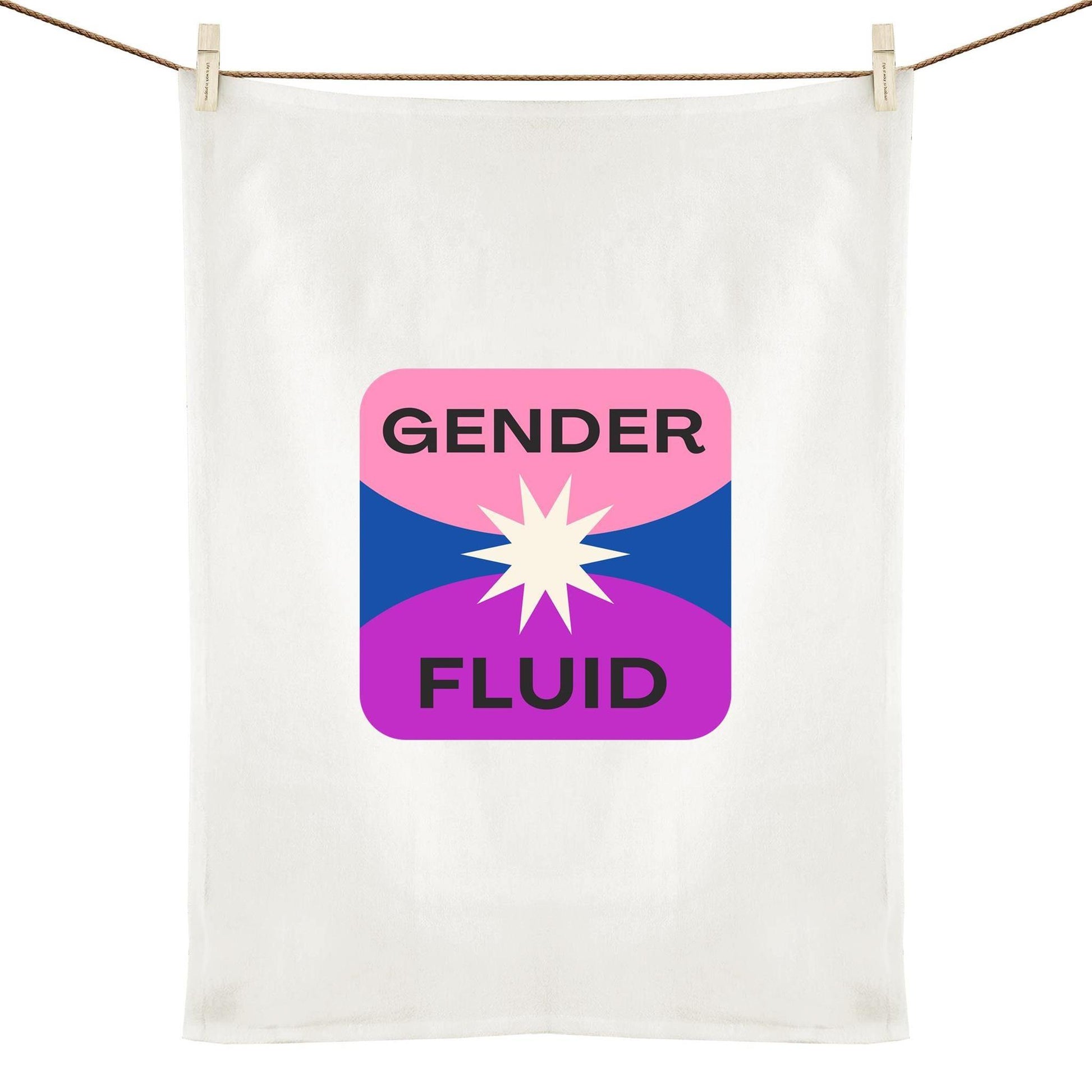 Tea Towel - Gender Fluid - LGBTQIA+ Queers In The Kitchen Tipsy Tea Towels