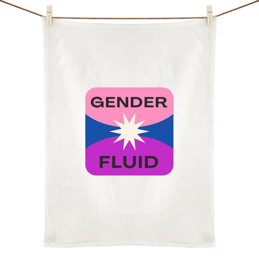 Tea Towel - Gender Fluid - LGBTQIA+ Queers In The Kitchen Tipsy Tea Towels