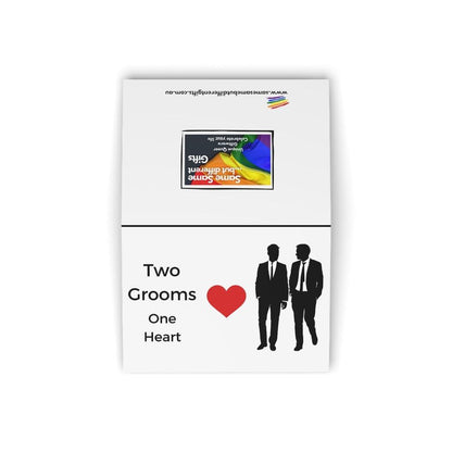 Greeting Card - Two Grooms One Heart Wedding Day Card