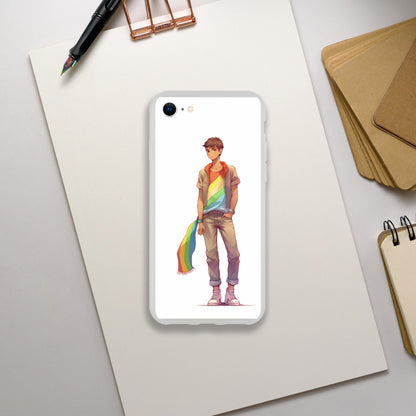 Mobile Phone Case - Heartbreak Boy Pride Flexi Phone Case - LGBTQIA+ Queer