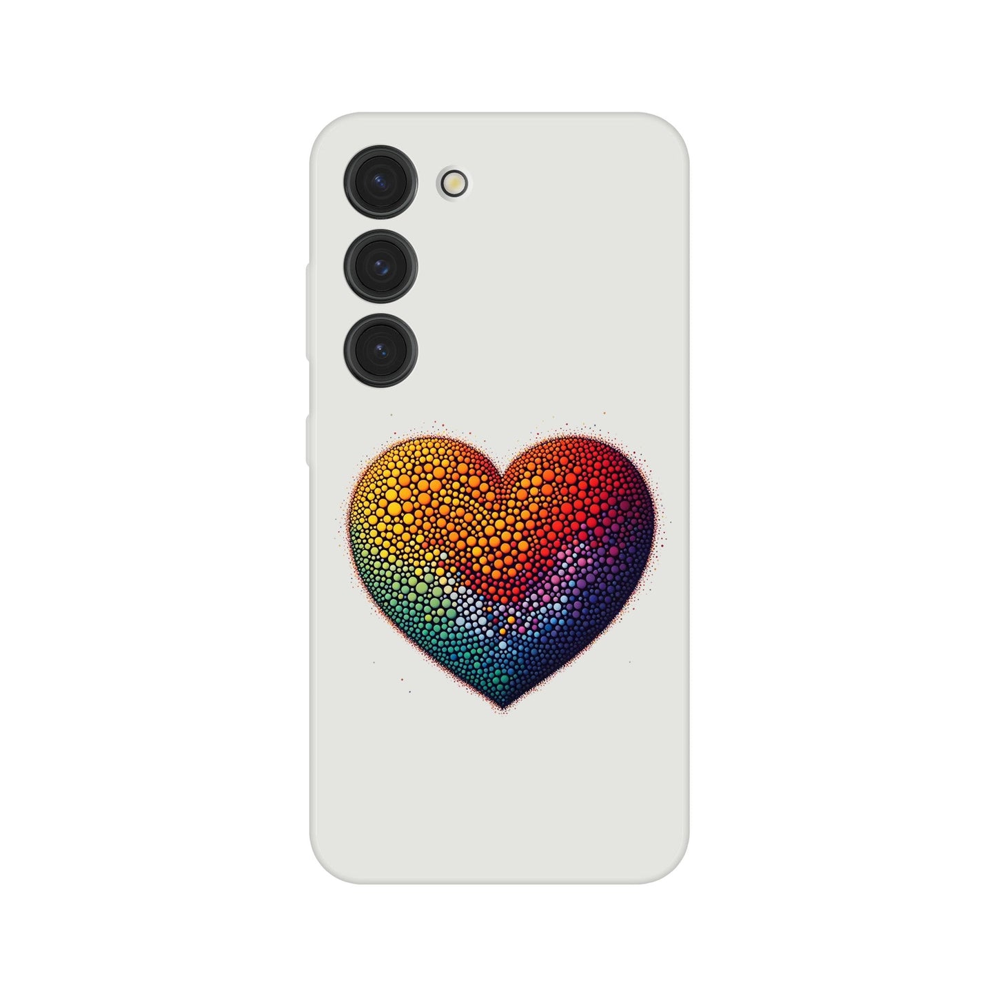 Mobile Phone Case - Heart Drops - IPhone Case - Samsung Case - Clear - Flexi - Bio - LGBTQIA+ Mobile Phone Cases