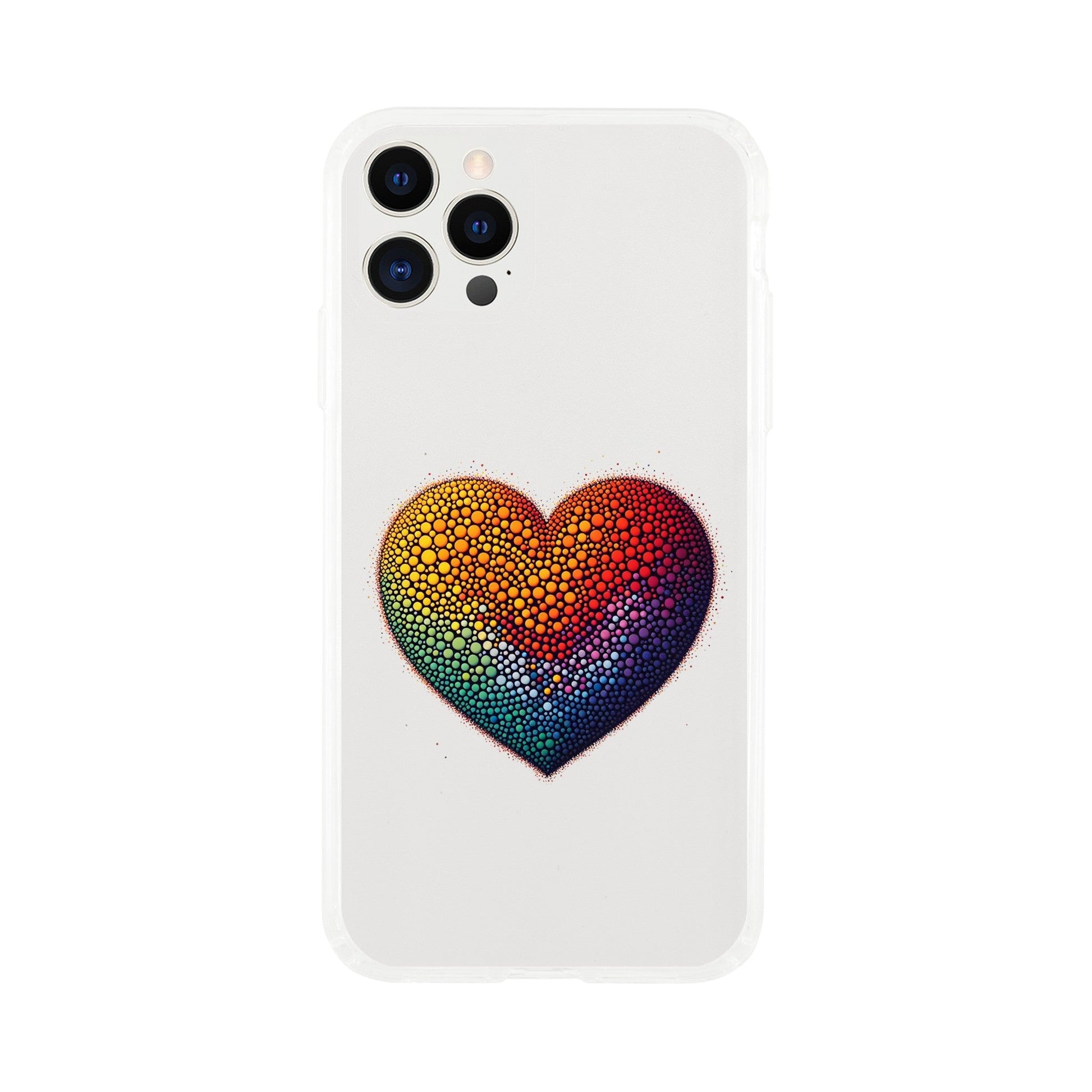 Mobile Phone Case - Heart Drops - IPhone Case - Samsung Case - Clear - Flexi - Bio - LGBTQIA+ Mobile Phone Cases