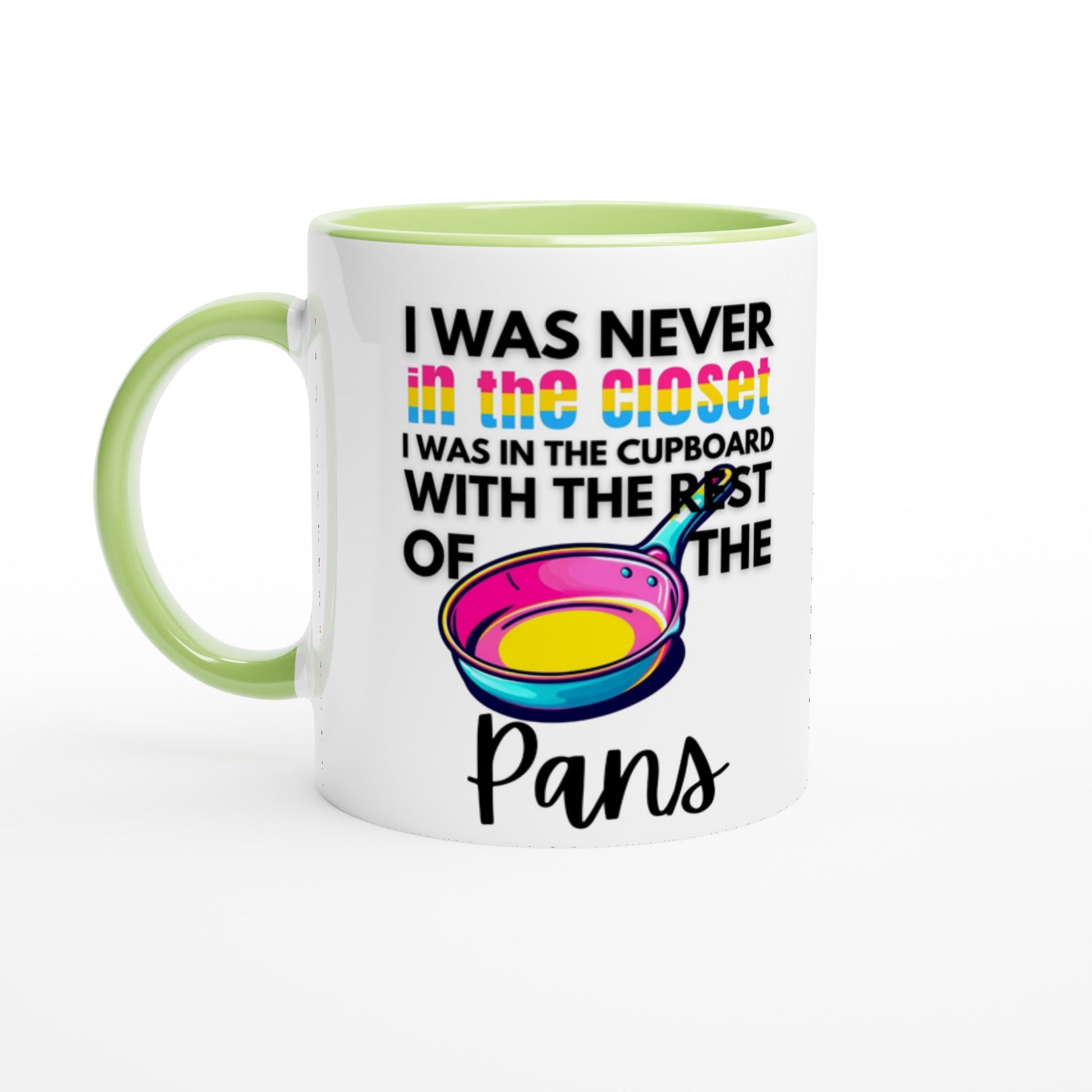 Mug - Pans In The Cupboard 11oz Ceramic Mug With Color Inside