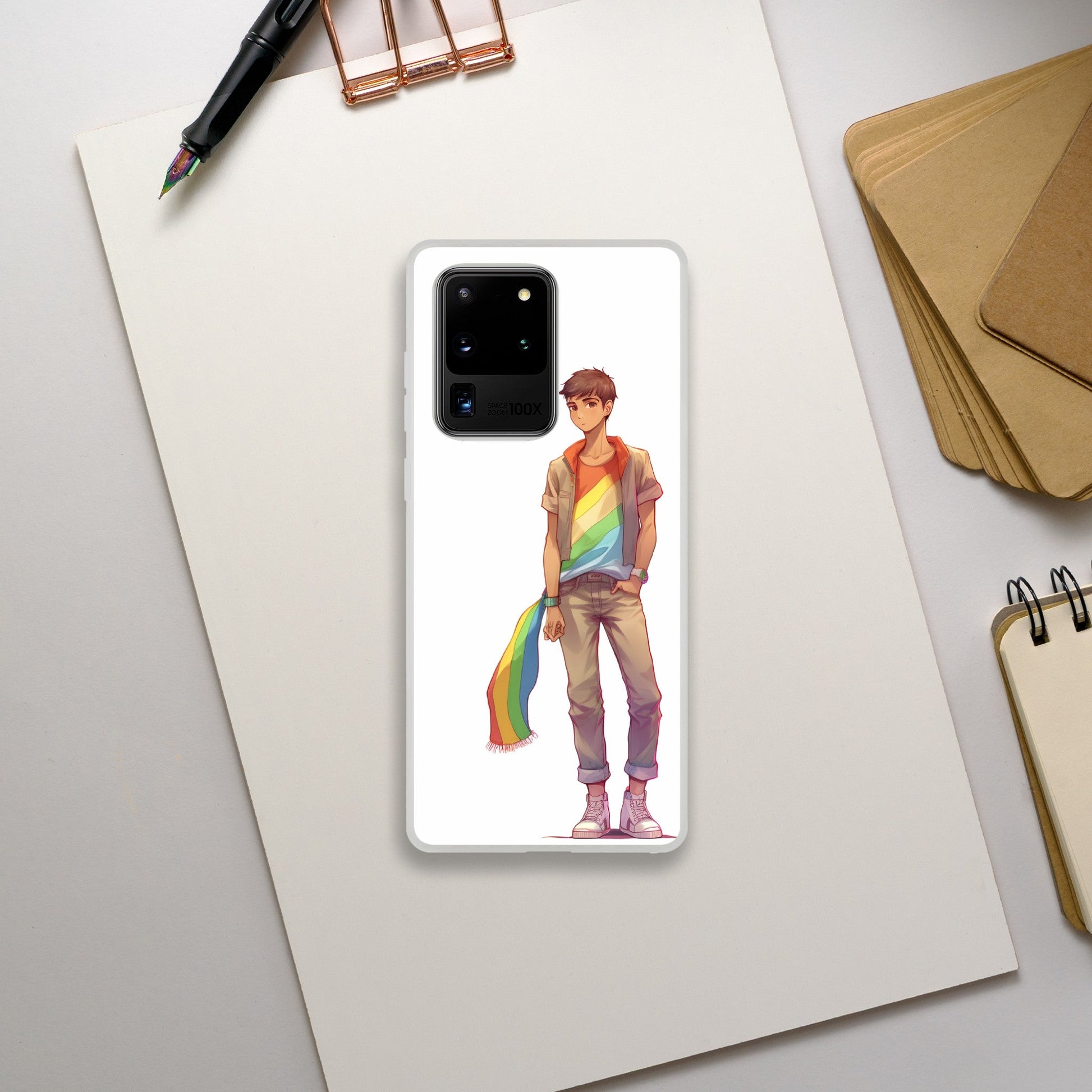 Mobile Phone Case - Heartbreak Boy Pride Flexi Phone Case - LGBTQIA+ Queer