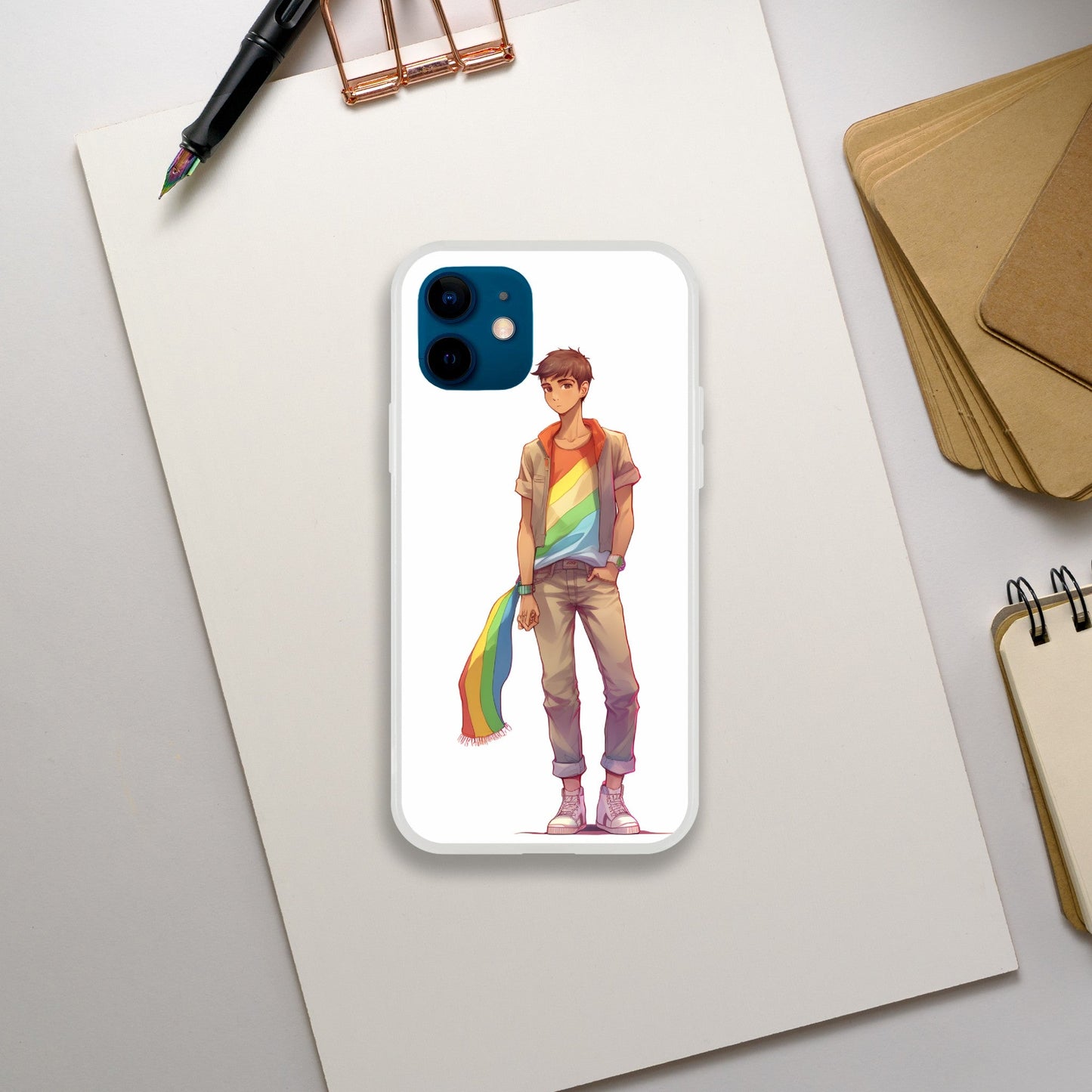 Mobile Phone Case - Heartbreak Boy Pride Flexi Phone Case - LGBTQIA+ Queer