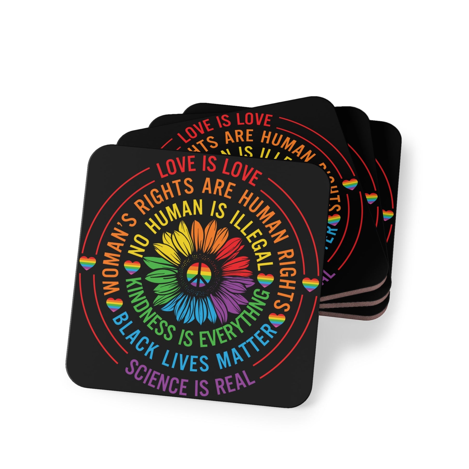 Coasters - Peace Pride Mantra Coasters Set