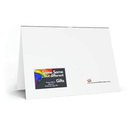 Blank Greeting Card - Purple Love Is Love  - LGBTQIA+ Queer Pride Blank Greeting Card