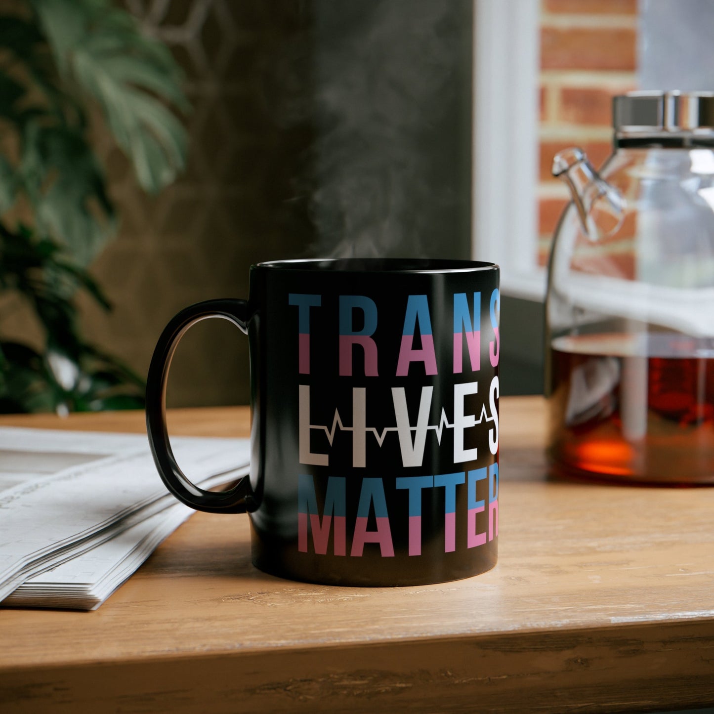 Mug - LGBTQIA+ Queer Trans Lives Matter 11oz Black Mug