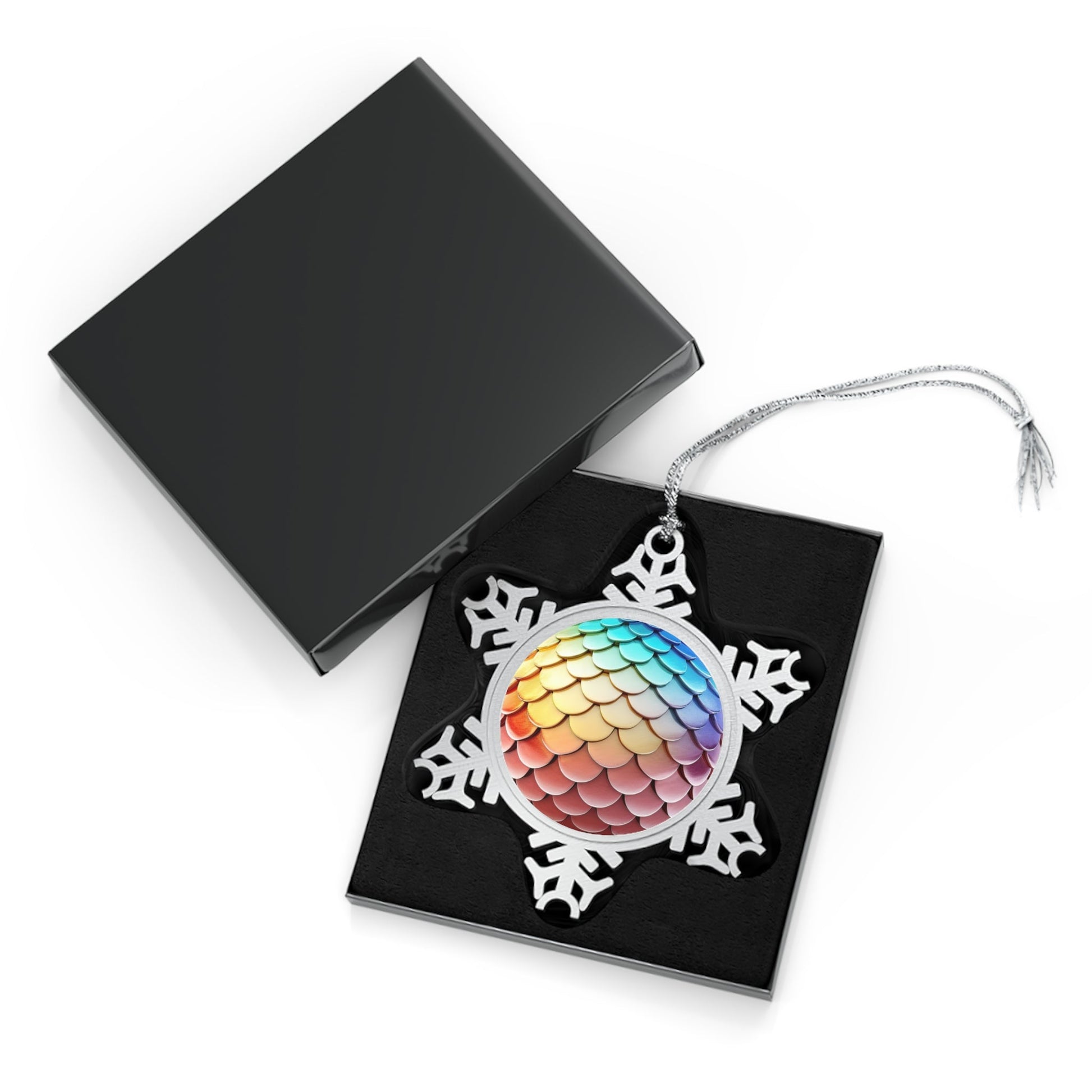 Home Decor - Unity Crystal Frost LGBTQIA+ Queer Pewter Snowflake Ornament