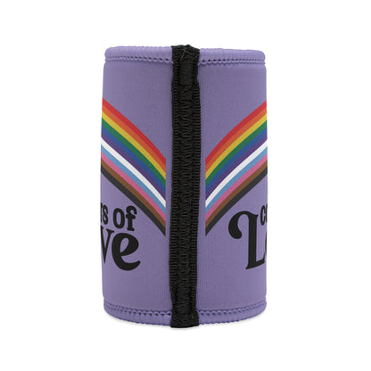 LGBTQIA+ Queer Colors of Love Stubby Cooler