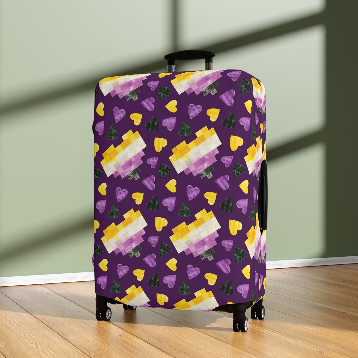 Enby Heart Pride LGBTQIA+ Luggage Cover