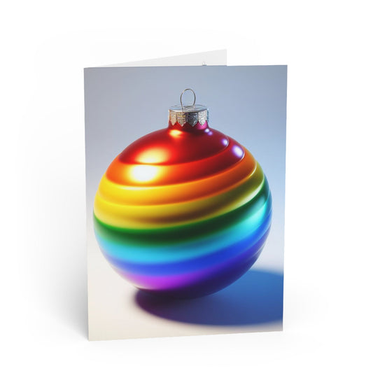 Greeting Card - LGBTQIA+ Queer Pride Bauble Christmas Greeting Card