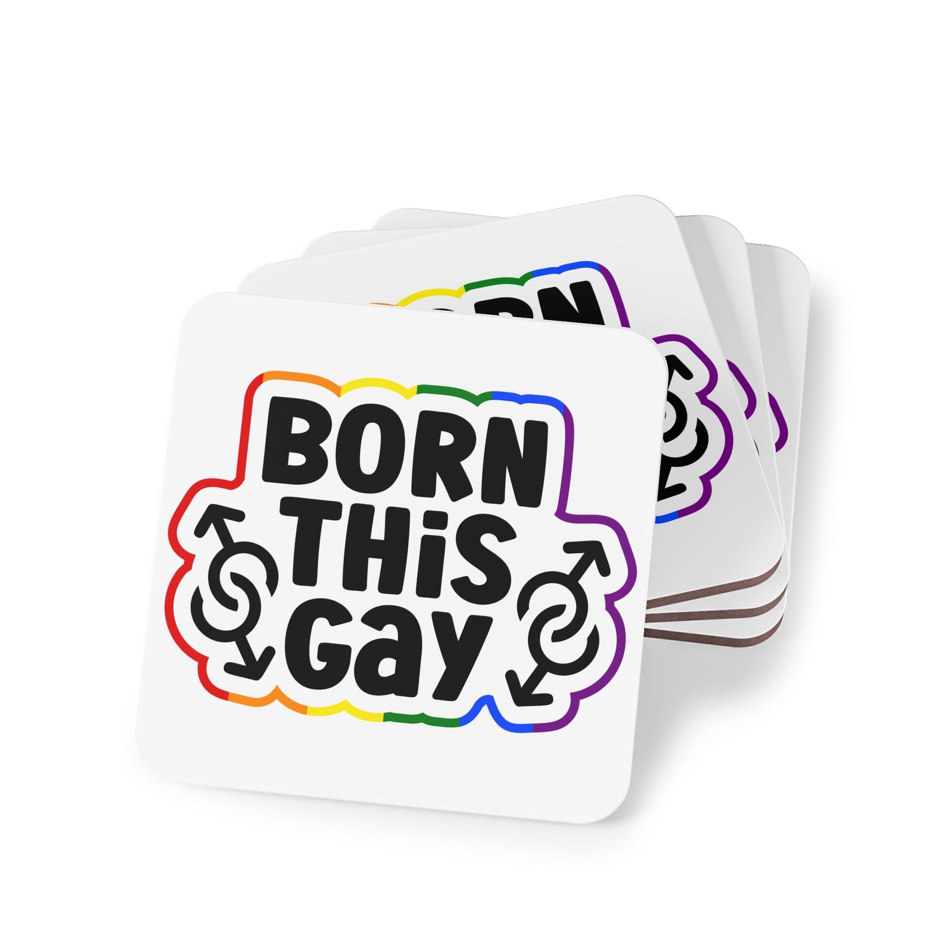 Coasters - Born This Gay Male Coaster Set