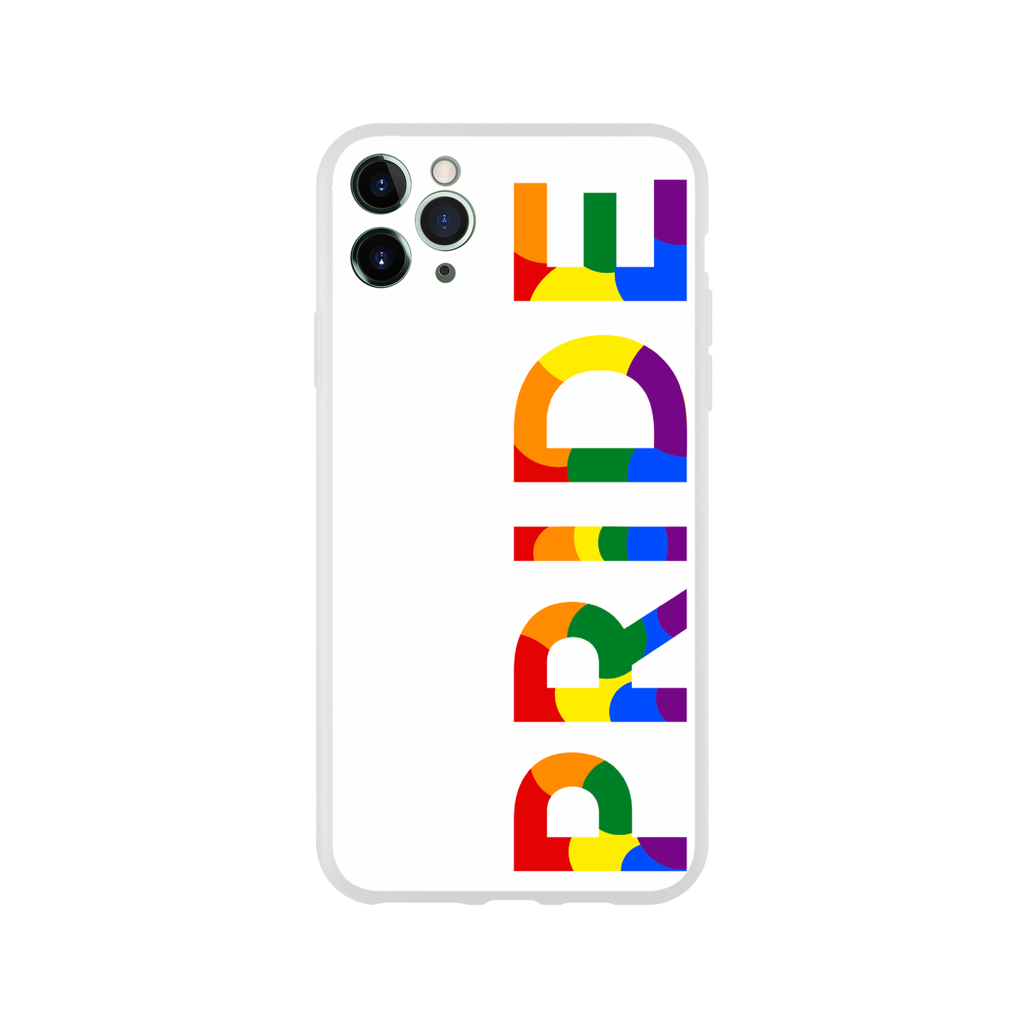 Mobile Phone Cases - Pride Side White Flexi Phone Case