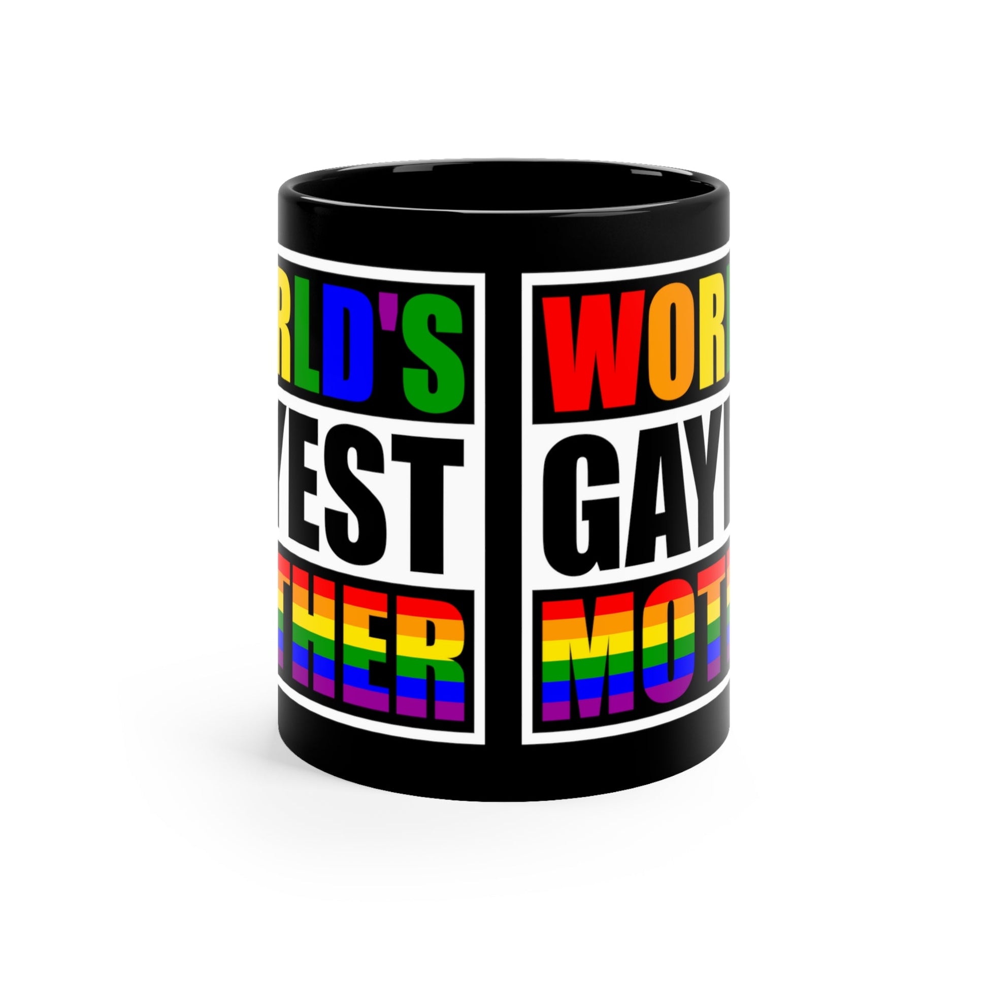 Mug - LGBTQIA+ Queer World's Gayest Mother 11oz Black Mug