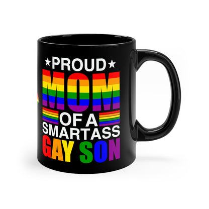 Mug - LGBTQIA+ Queer Proud Mom 11oz Black Mug