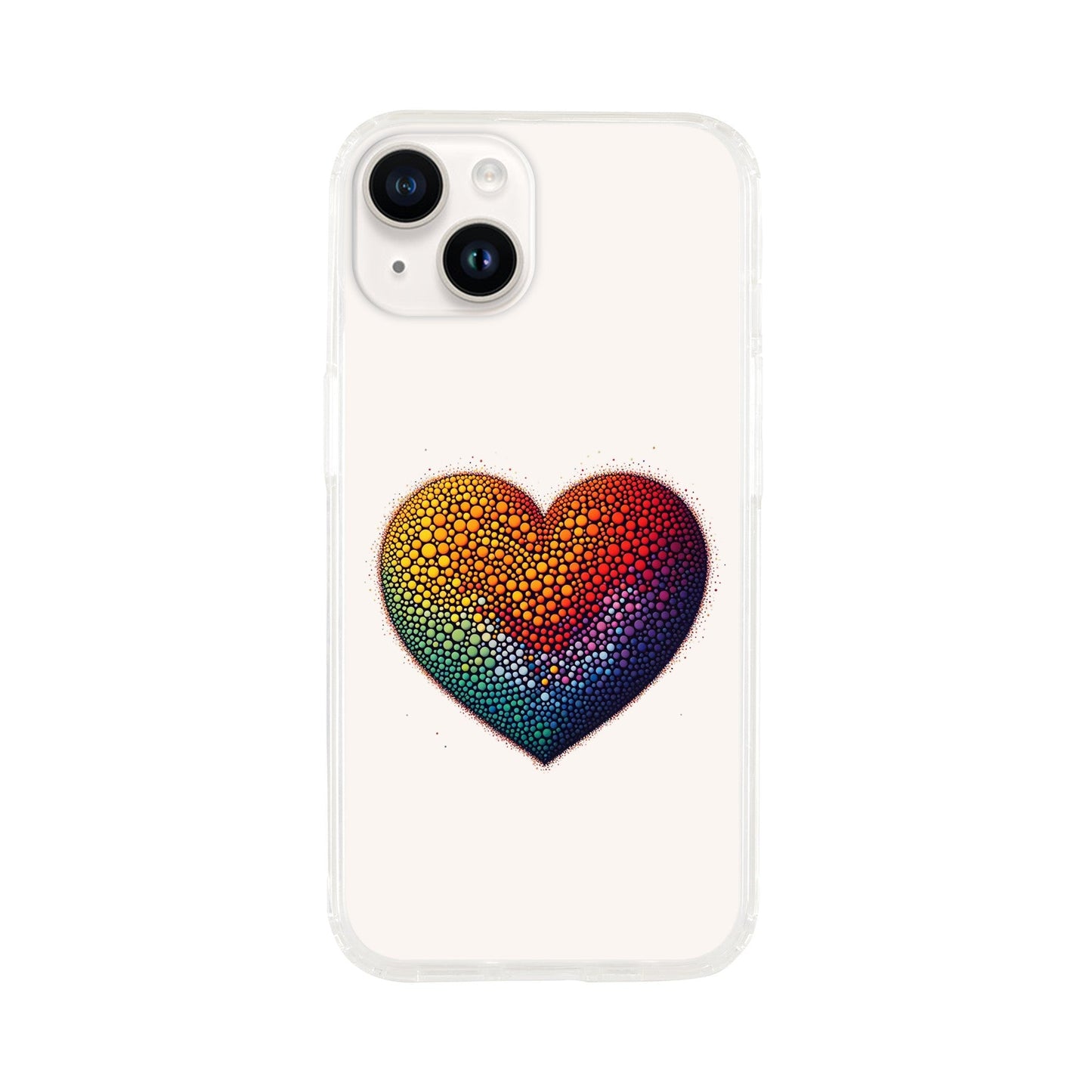 Mobile Phone Case - Heart Drops - IPhone Case - Samsung Case - Clear - Flexi - Bio - LGBTQIA+ Mobile Phone Cases