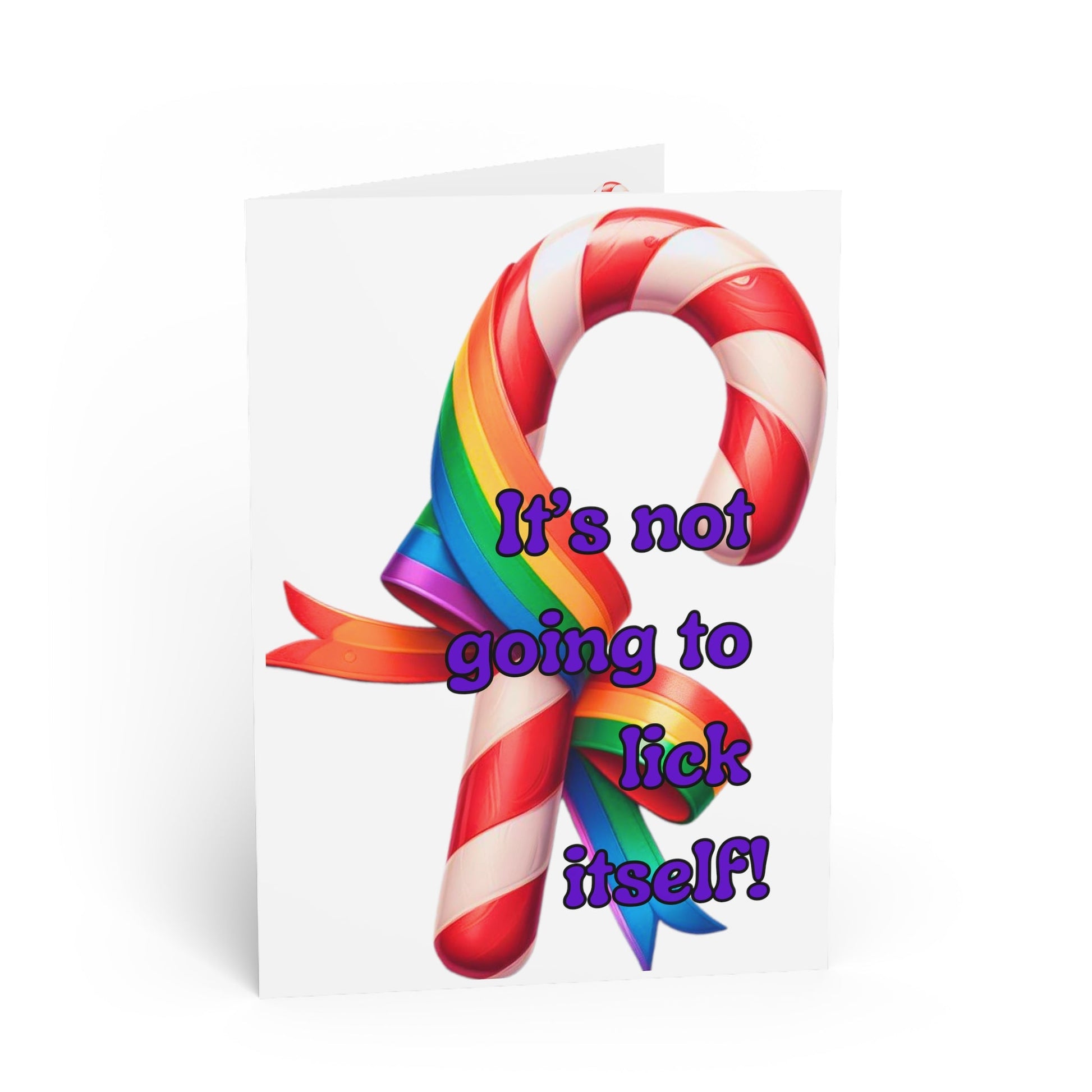 Greeting Card - LGBTQIA+ Queer Lick Itself Christmas Greeting Cards