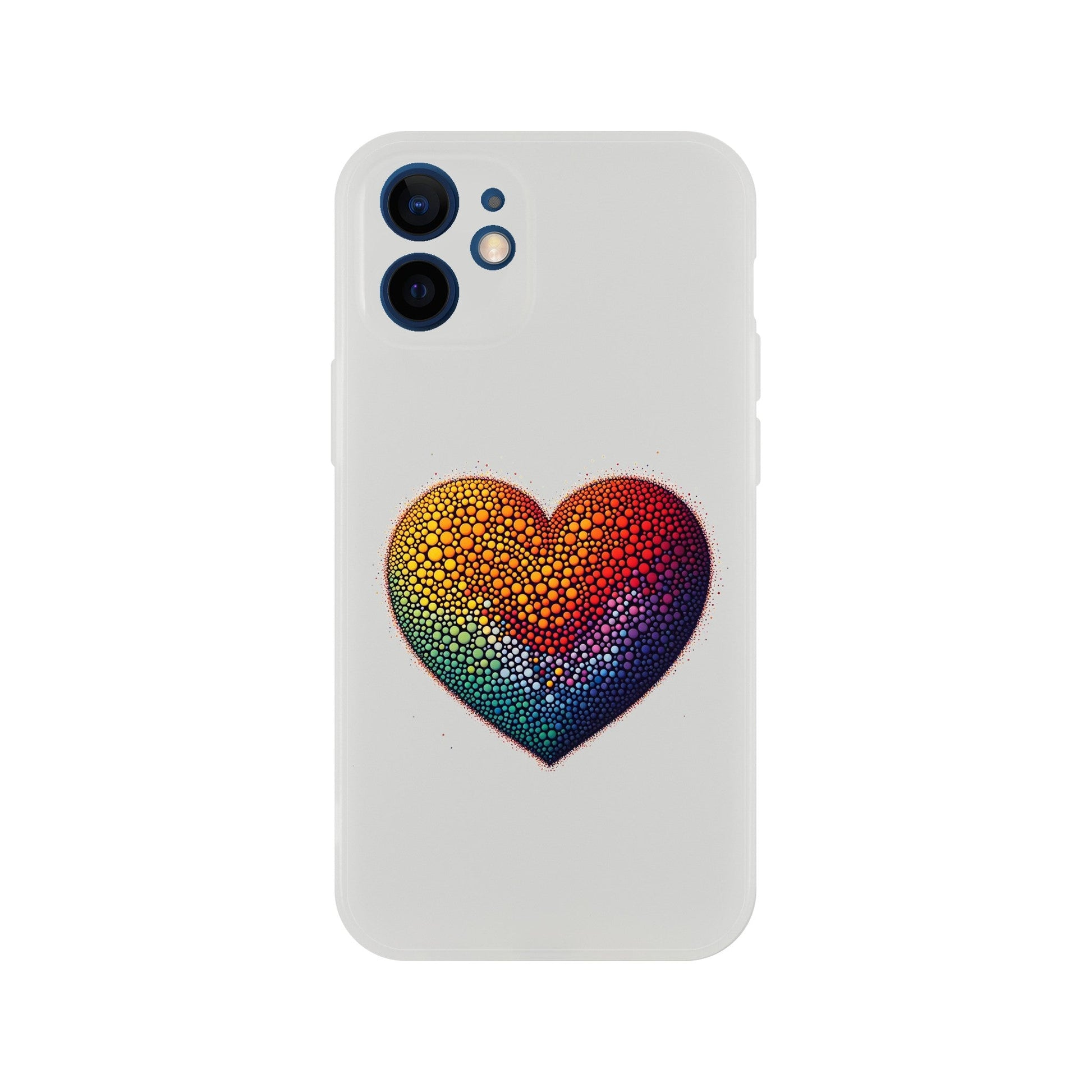 Mobile Phone Case - Heart Drops - IPhone Case - Samsung Case - Clear - Flexi - Bio - LGBTQIA+ Mobile Phone Cases