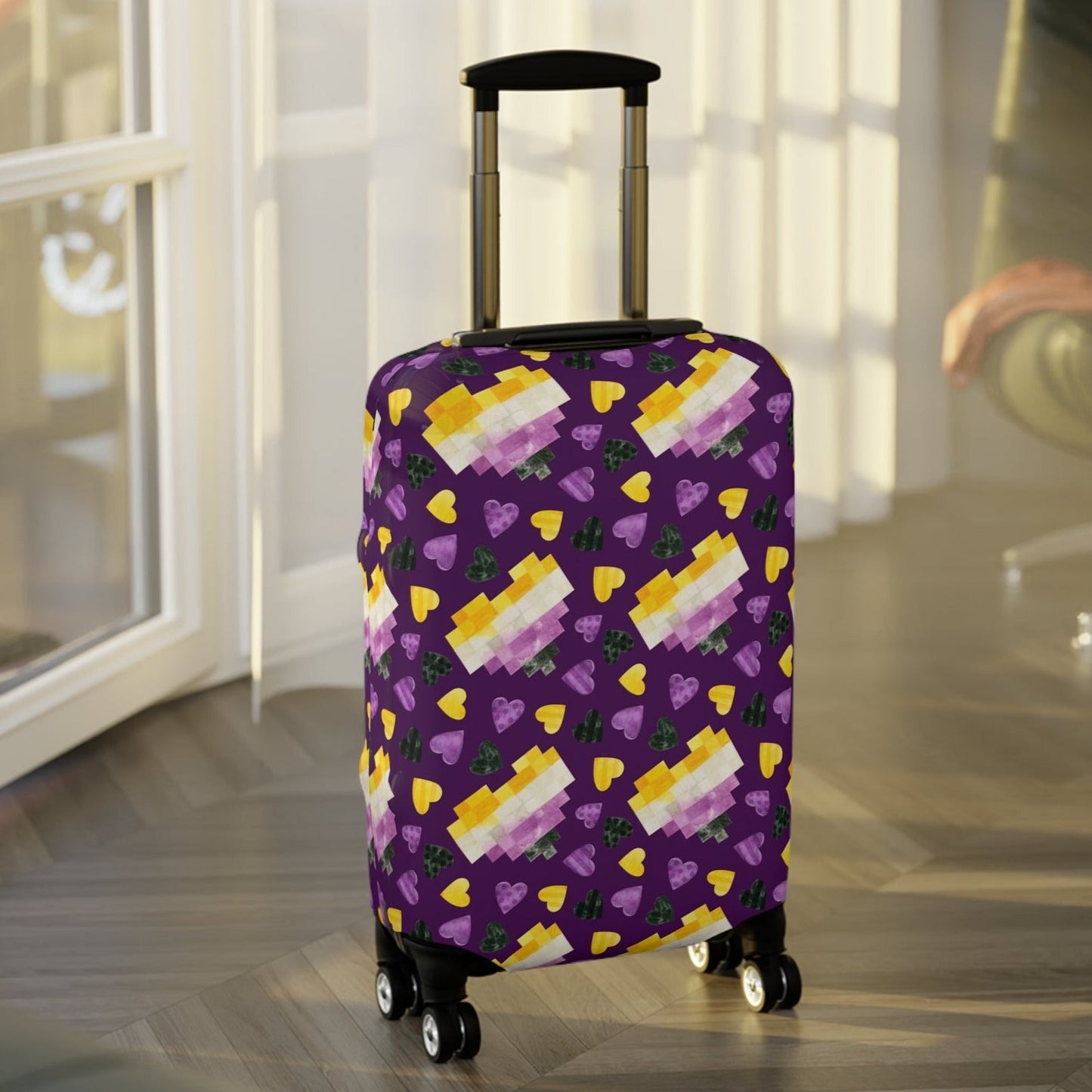 Enby Heart Pride LGBTQIA+ Luggage Cover