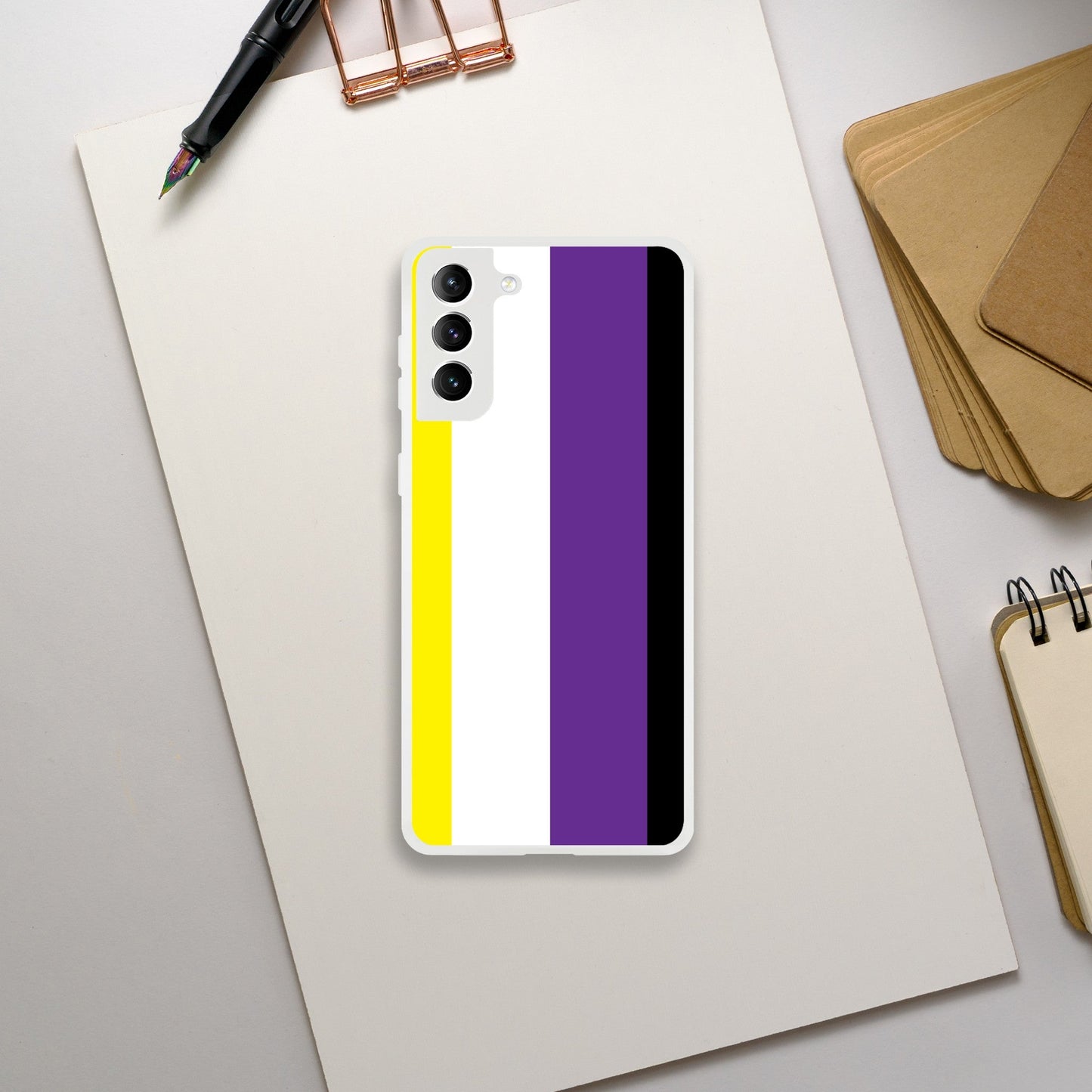 Mobile Phone Case - Non-Binary Flag Flexi Phone Case - LGBTQIA+ Queer