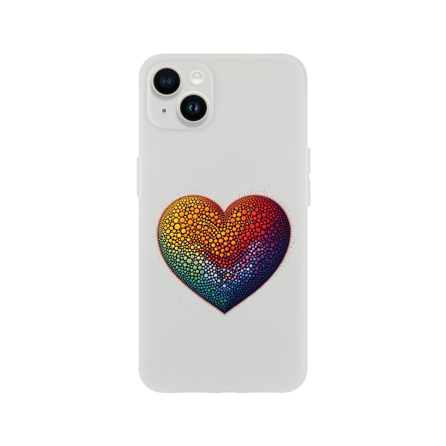 Mobile Phone Case - Heart Drops - IPhone Case - Samsung Case - Clear - Flexi - Bio - LGBTQIA+ Mobile Phone Cases