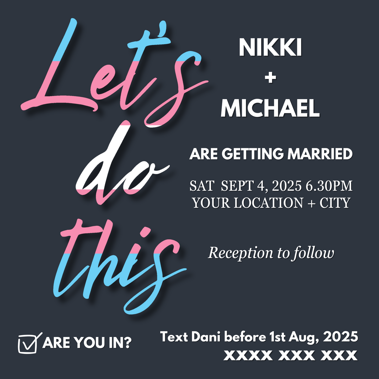 LGBTQIA+ Queer Let's Do This - Wedding Invitations