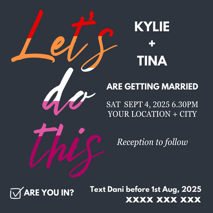 LGBTQIA+ Queer Let's Do This - Wedding Invitations