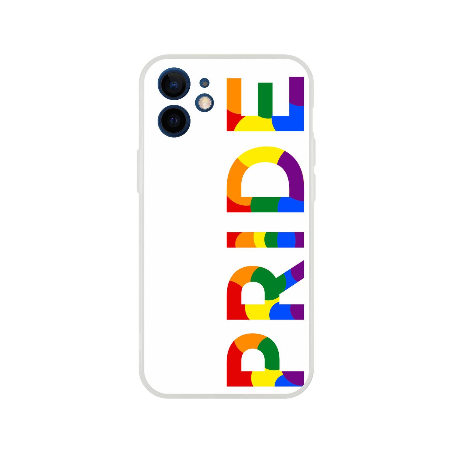 Mobile Phone Cases - Pride Side White Flexi Phone Case