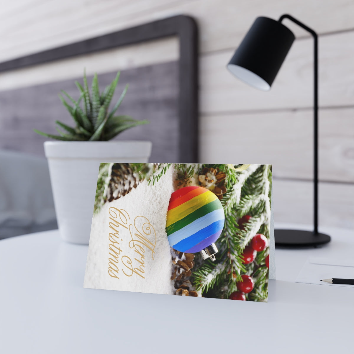 Christmas Pride Globe - LGBTQIA+ Greeting Card