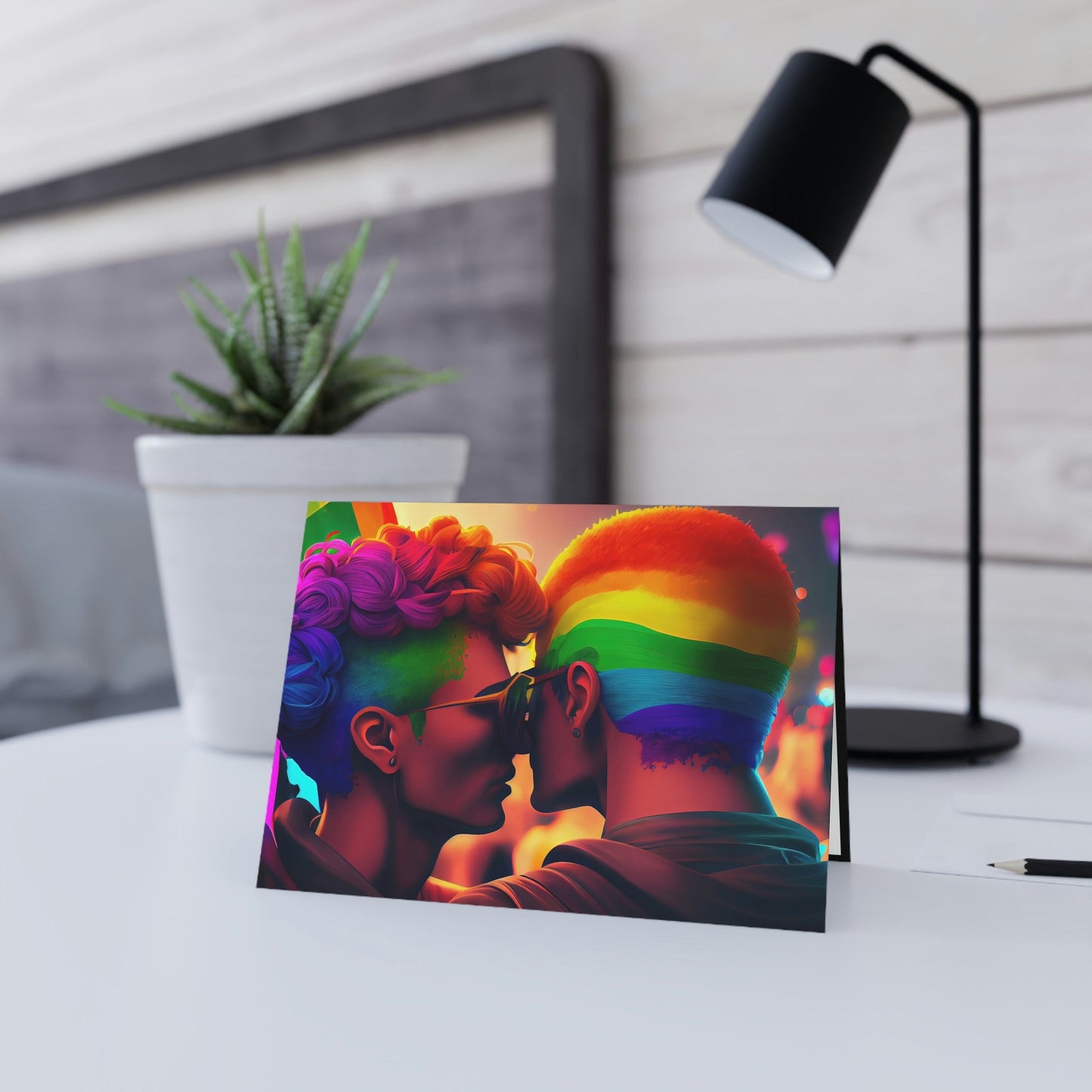 Blank Greeting Card - Pride In Your Hair - LGBTQIA+ Queer Pride Blank Greeting Card