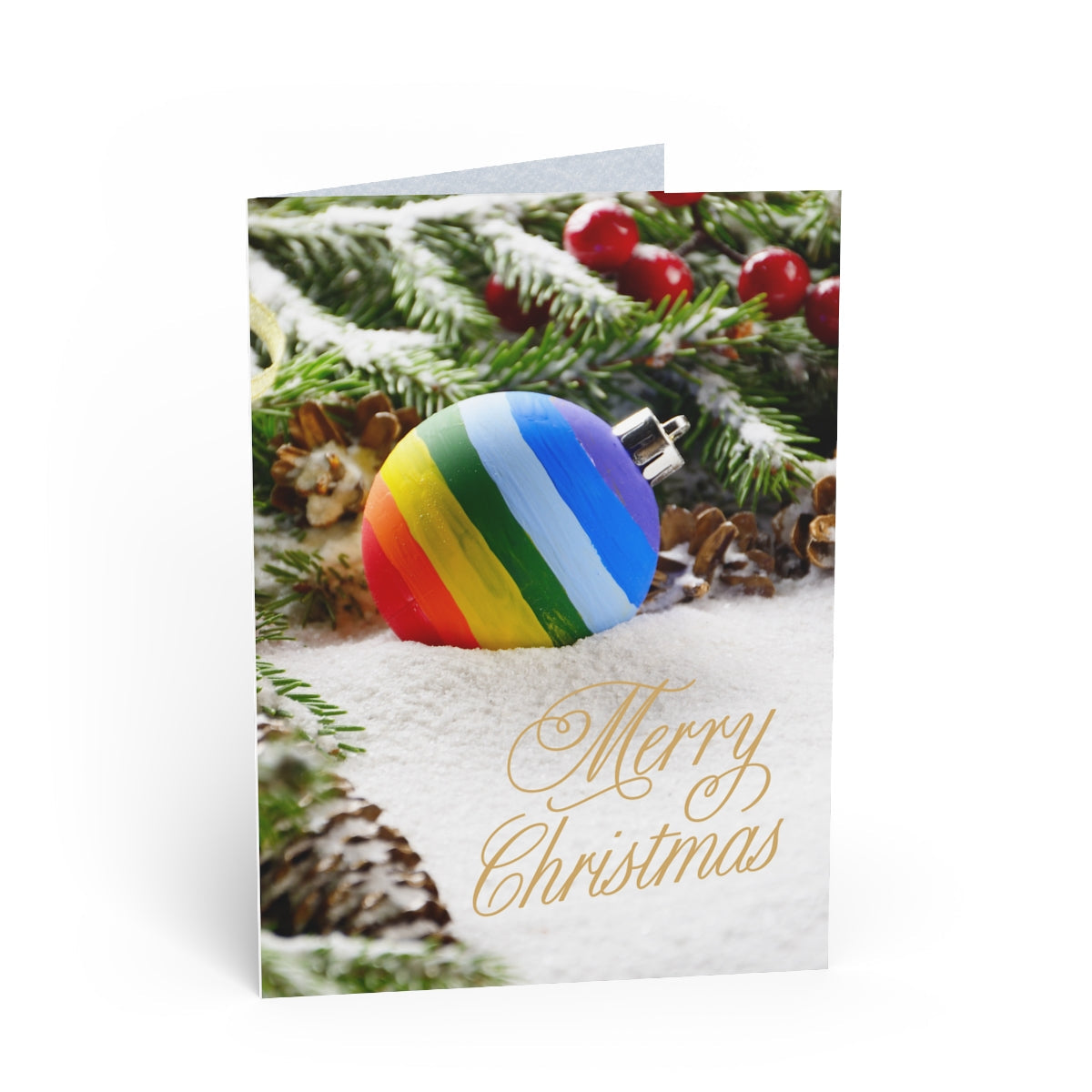 Christmas Pride Globe - LGBTQIA+ Greeting Card