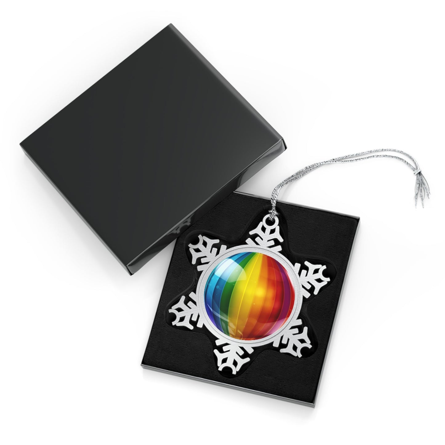 Home Decor - Dazzling Diversity LGBTQIA+ Queer Pewter Snowflake Ornament