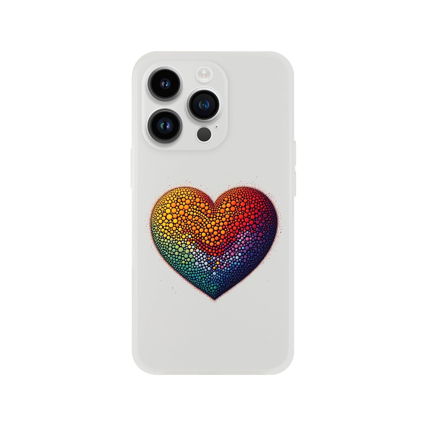 Mobile Phone Case - Heart Drops - IPhone Case - Samsung Case - Clear - Flexi - Bio - LGBTQIA+ Mobile Phone Cases