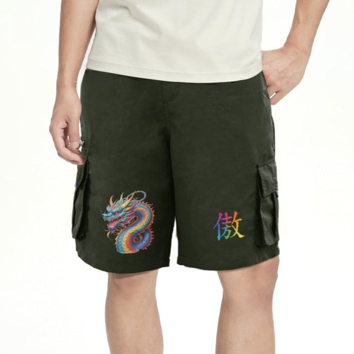 LGBTQIA+ Queer Dragon Pride Cargo Shorts