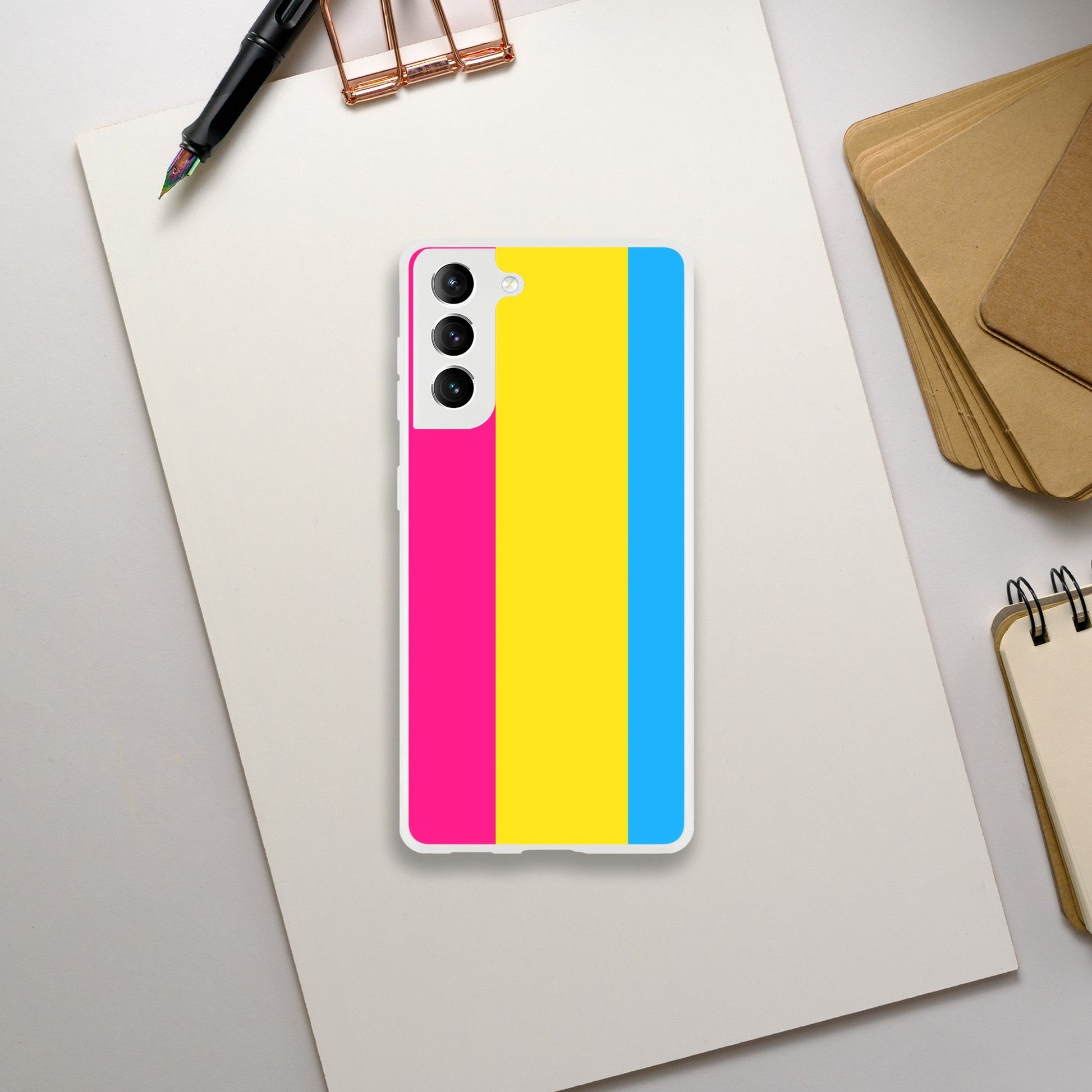 Mobile Phone Case - Pan Pride Flag Flexi Phone Case - LGBTQIA+ Queer