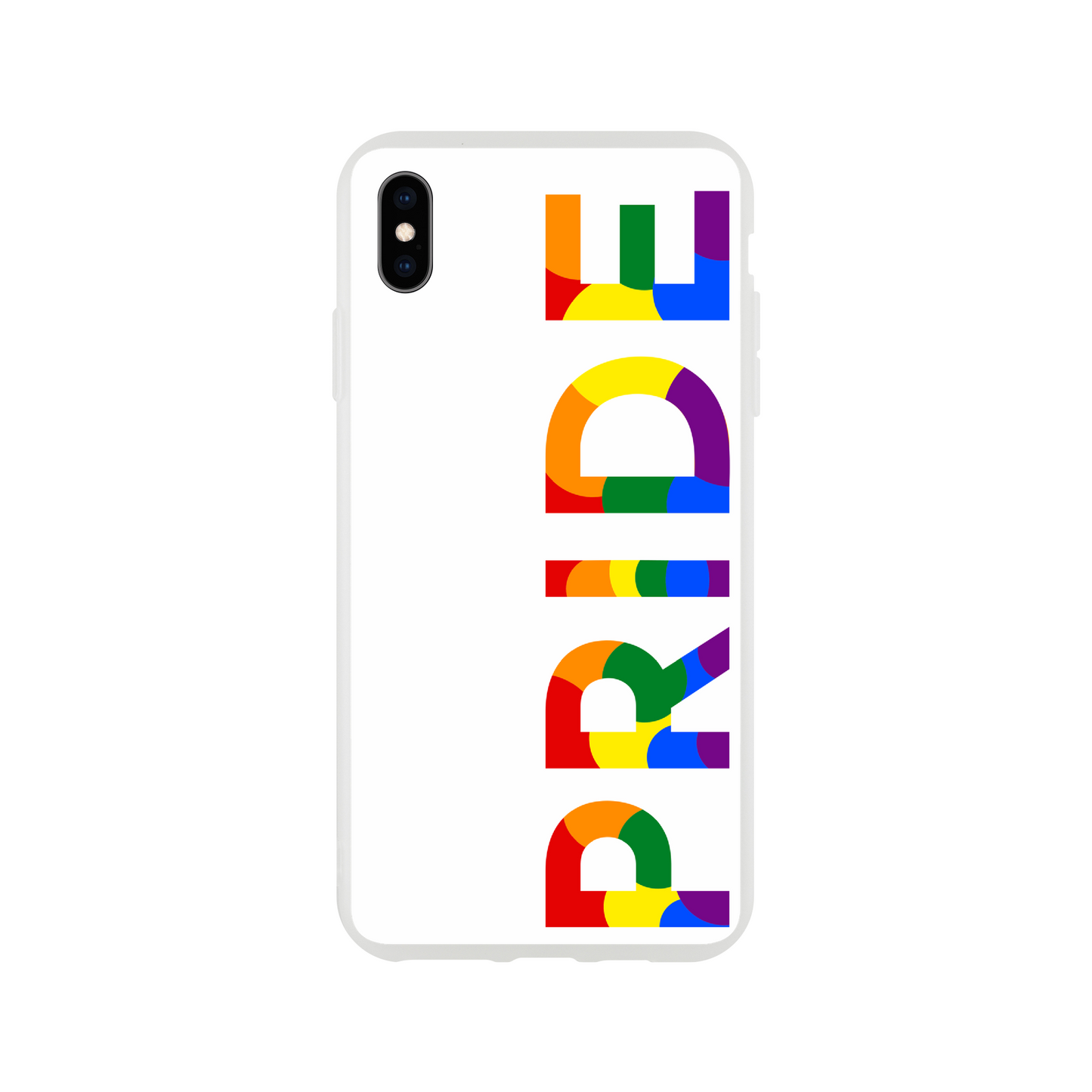 Mobile Phone Cases - Pride Side White Flexi Phone Case