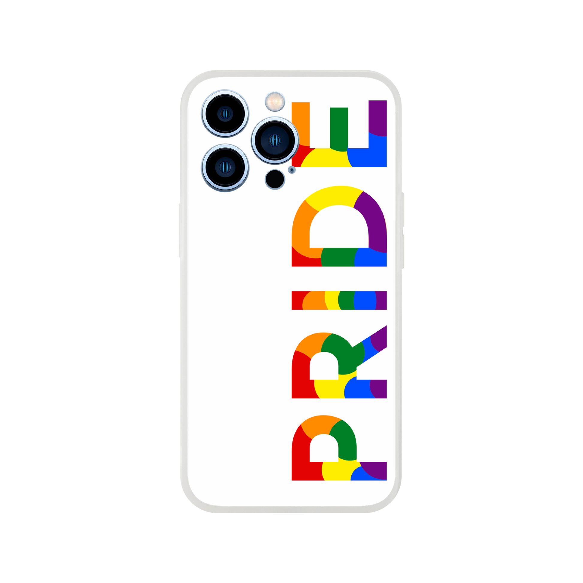 Mobile Phone Cases - Pride Side White Flexi Phone Case