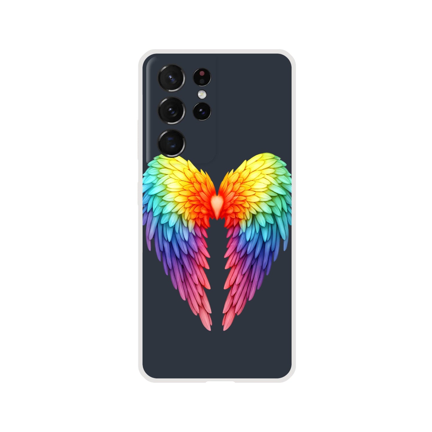 Mobile Phone Case - Get Your Rainbow Pride Wings Flexi Phone Case - LGBTQIA+ Queer