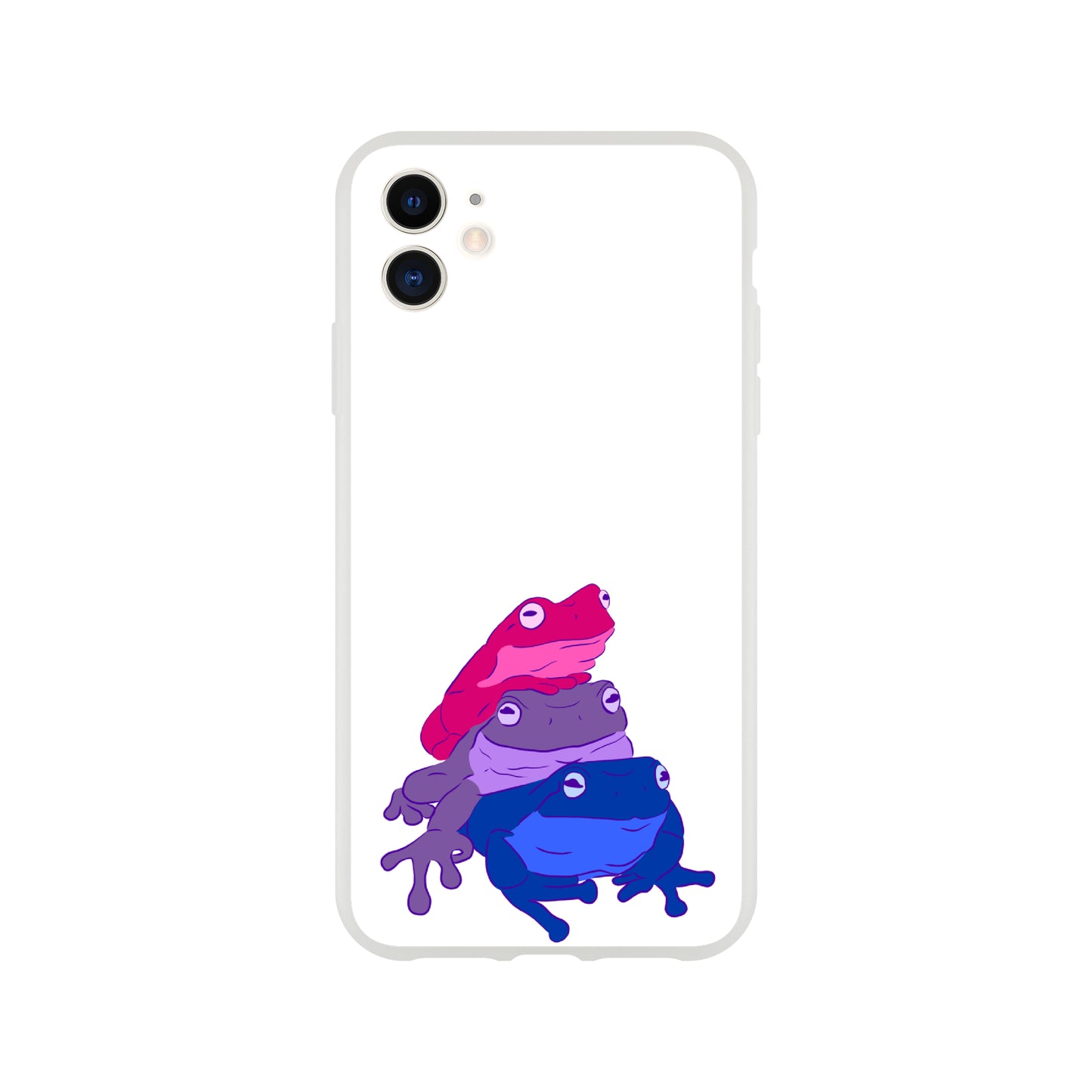 Mobile Phone Case - Bisexual Frog Stack Flexi Phone Case