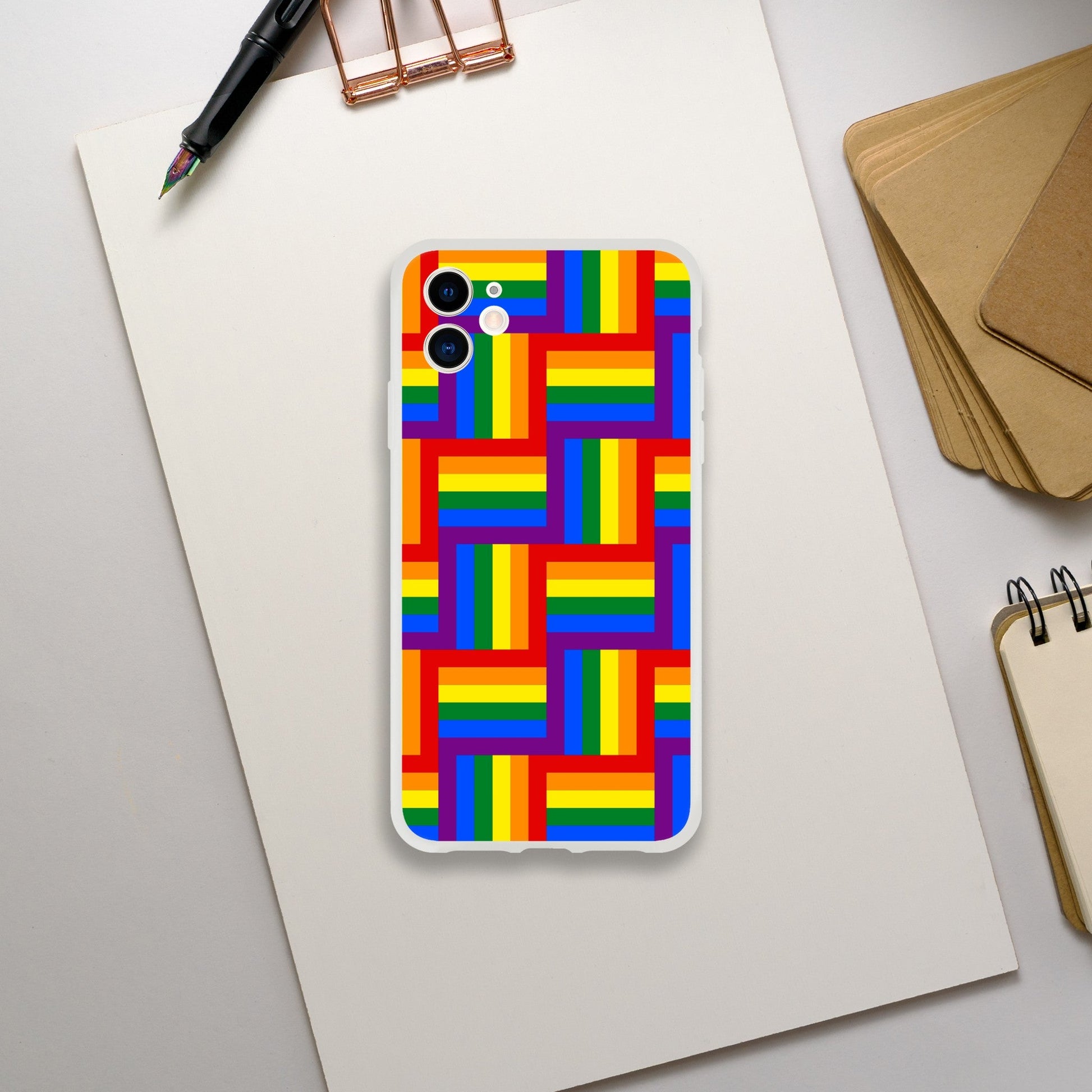 Mobile Phone Case - Pattern Pride Flexi Phone Case - LGBTQIA+ Queer