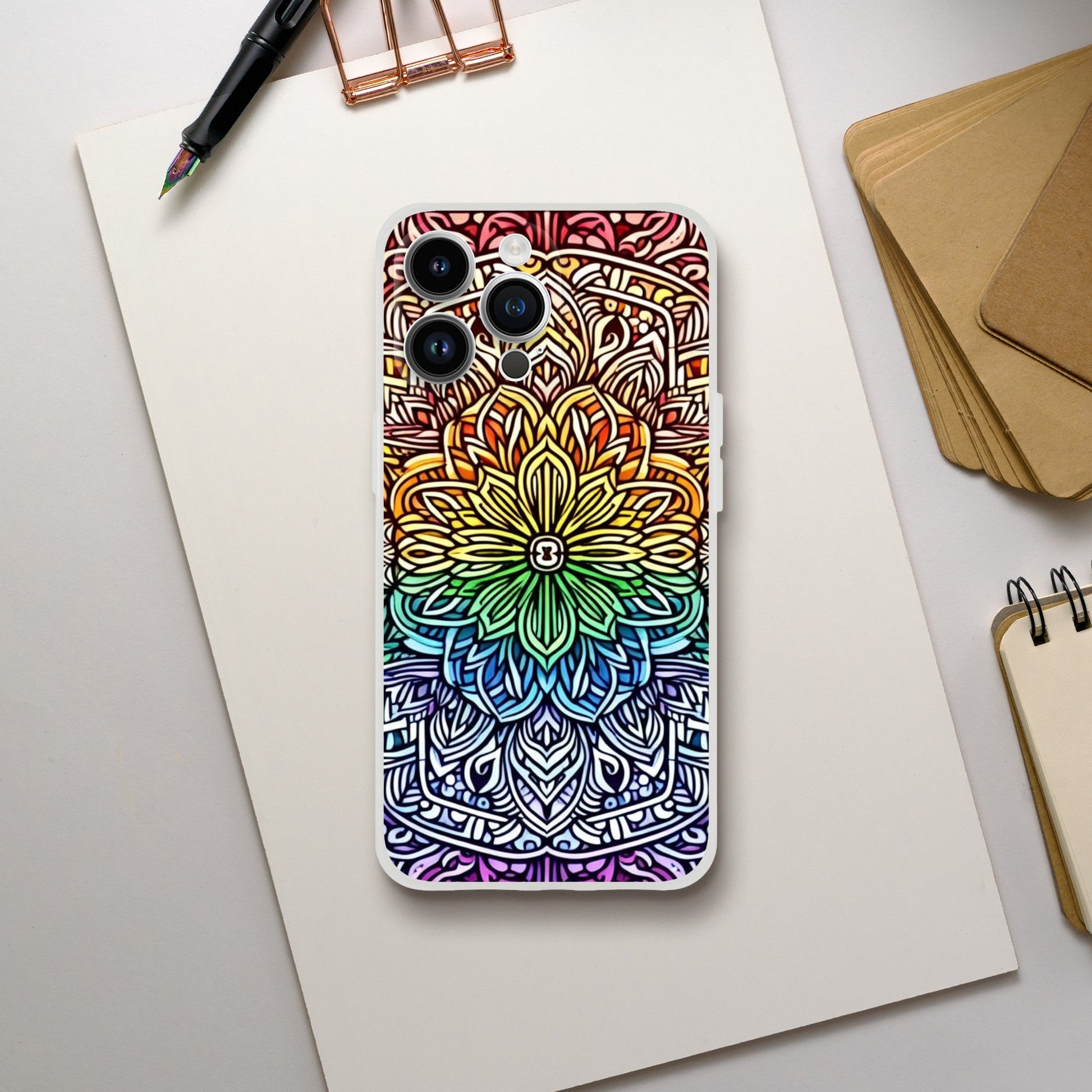 Mobile Phone Case - Stained Glass Pride Shield - IPhone Case - Samsung Case - Clear - Flexi - Bio - Slim - Tough - LGBTQIA+ Mobile Phone Cases