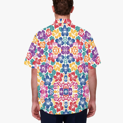 LGBTQIA+ Queer Hibiscus Hawaiian Shirt