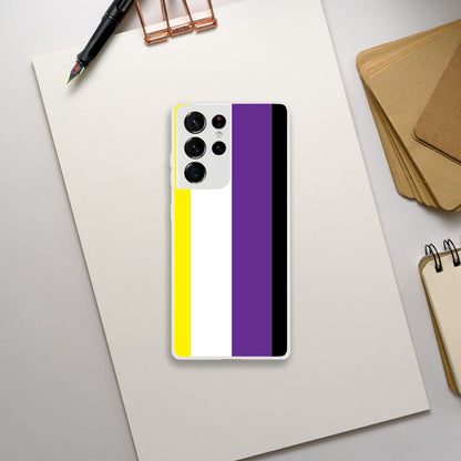 Mobile Phone Case - Non-Binary Flag Flexi Phone Case - LGBTQIA+ Queer