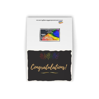 Greeting Card - Black & Gold Congratulations Greeting Card